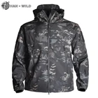 Куртка HAN WILD Мужская камуфляжная, тактическая ветрозащитная армейская куртка в стиле милитари для охоты, Мультикам