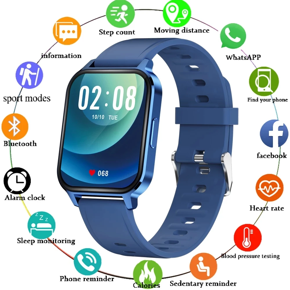 

LIGE New Smart Watch Fitness Tracking Heart Rate Monitor Call Reminder Sports Smart Clock Men Women Smartwatch for Android iOS