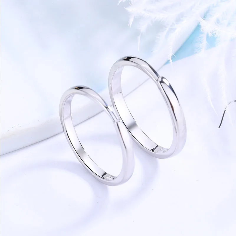 Парные кольца FUN BEAUTY Couple S925 из стерлингового серебра регулируемое Открытое