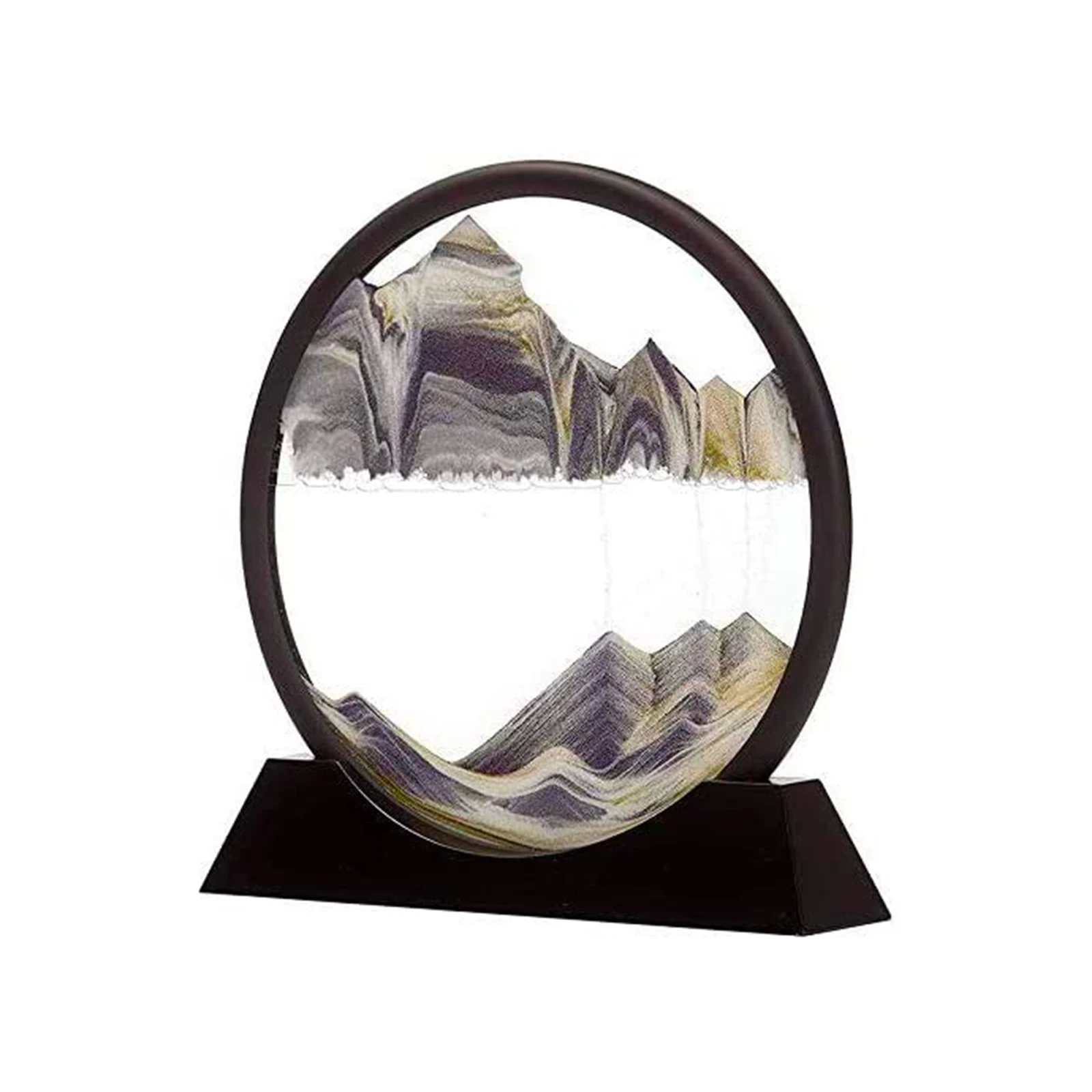 

Декоративная 3d-рамка с движущимся экраном глубоководного движения, круглая стеклянная движущаяся витрина, фигурка для дома/офиса