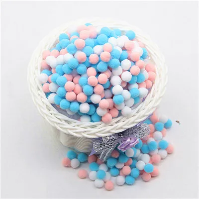 030716 20g Мини Помпон 8 мм Pom Poms Ponpon многоцветные Pompony ремесла поставки DIY для детской игрушки швейные украшения для дома и свадьбы 20 г - Цвет: 030716 20g