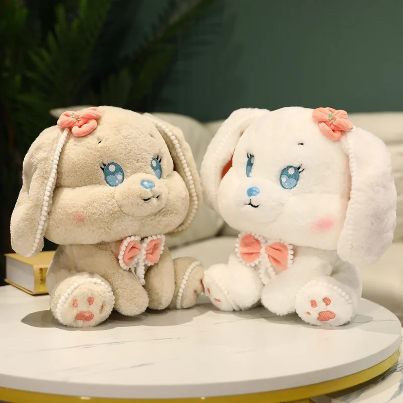 

Cute pearl rabbit floral skirt healing soft birthday gifts for girls plush toys bedroom decorations to accompany sleep explosion