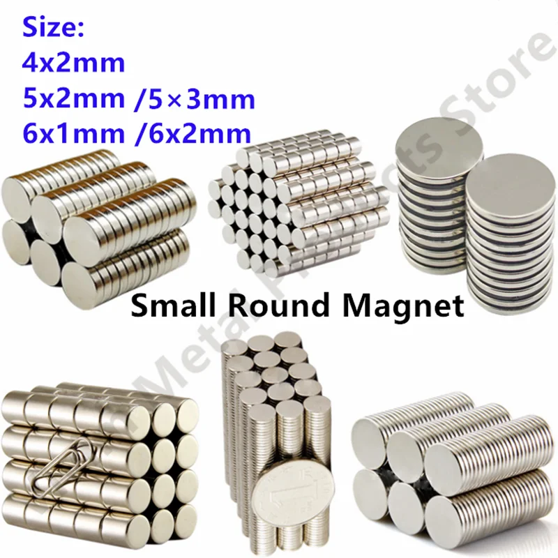 

20 50 100 200PCS/Lot 4X2 5x2 5x3 6x1 6x2mm Magnet Hot Small Round Magnet Strong Magnets Rare Earth Neodymium Magnet