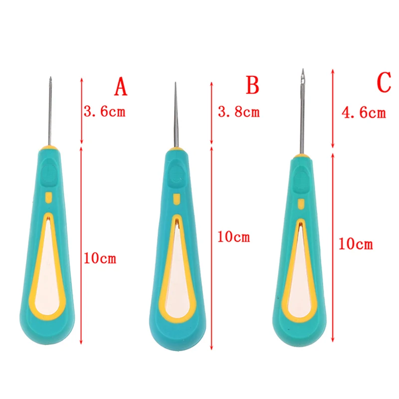 

Awl Hook Needle Detachable Hand Stitcher Taper Steel Stitcher Hole Punching Sewing Awl Needles For Leather Shoes Repair 3Sizes