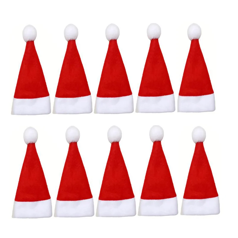 

24pcs Christmas Fork Knife Cutlery Holder Bag Pocket Red Santa Hat Spoon Tableware Storage Bag for Christmas Dinner Table Decor