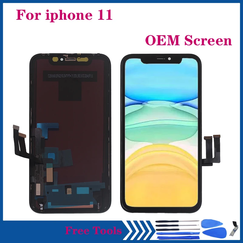 New Display For iphone 11 LCD DISPLAY Touch Screen Digitizer Assembly for IPHONE 11 OEM LCD Repair parts