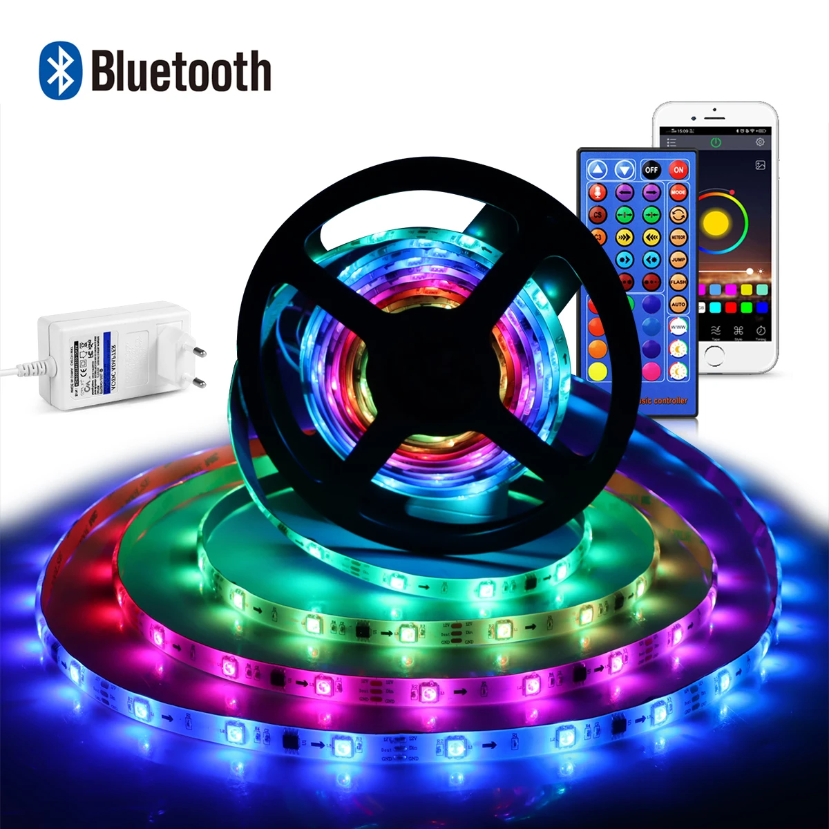 Светодиодный Сказочный светильник с управлением через приложение Bluetooth цветной