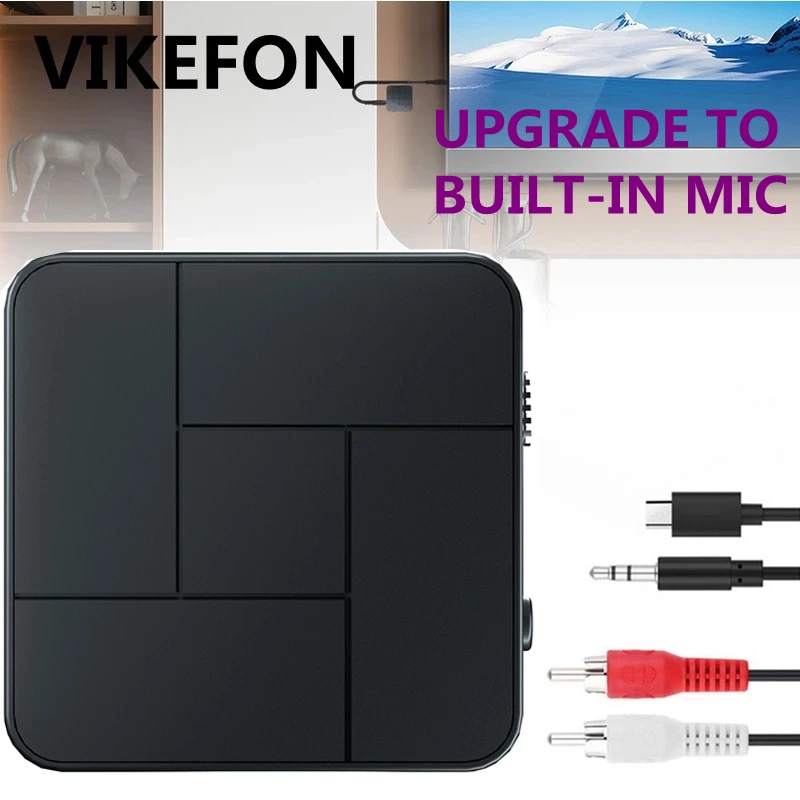 Bluetooth 5 0 аудио приемник передатчик с микрофоном RCA 3 мм AUX разъем USB ключ стерео