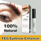 FEG Сыворотка для рост бровей естественных трав Eyebow, стойкая краска для усиления цвета бровей дольше пушистый толще Жидкий тональный крем с минералами, 100% оригинал