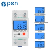 230v 580a 1phase 2wires din rail backlight energy meter kwh meter with reset power meter