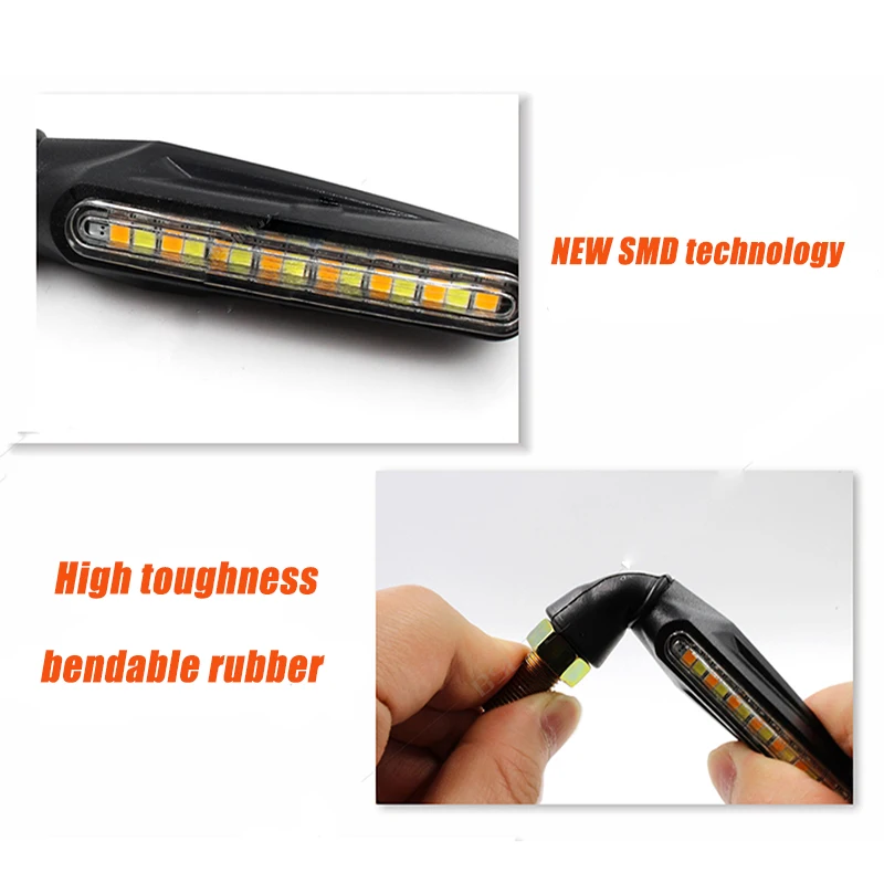 2X Универсальный 12 SMD чипов светодиодный указатель поворота мотоциклетный