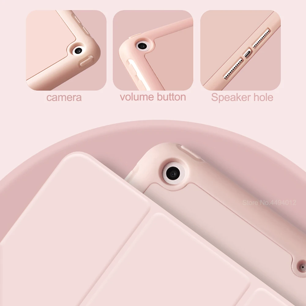 With Pencil Holder Tablets Case For iPad AIR 3 2019 10.5 Inch Silicone Soft Back Smart Cover Apply to Model A2153 A2123 A2152 | Компьютеры