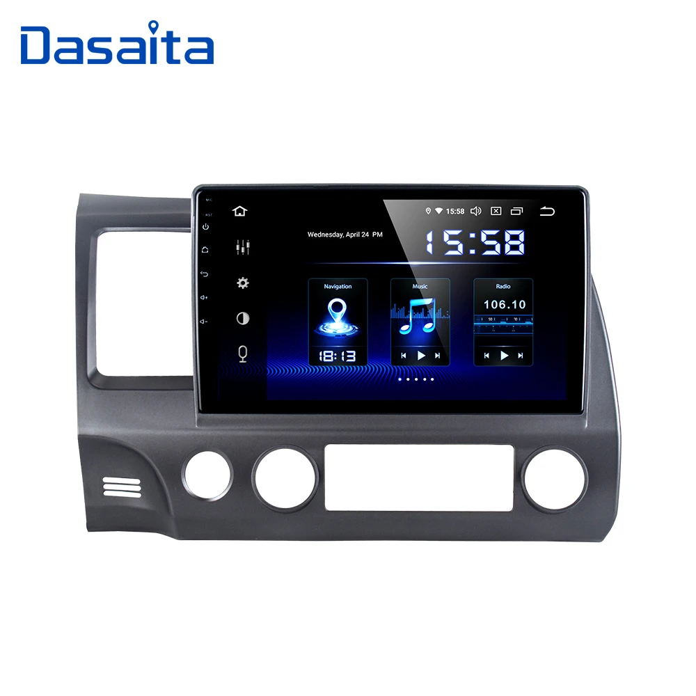 Android Автомобильный gps навигатор для Honda Civic 2009 2010 2011 с Android 9,0 Автомобильный gps радио плеер 1 Din 10," HD экран