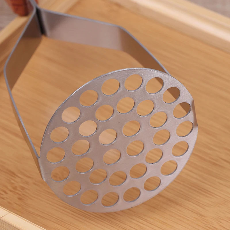

Pusher Potato Masher with Broad Mashing Plate for Smooth Mashed Potatoes Fruit Vegetable Tools Press Crusher Stainless Steel