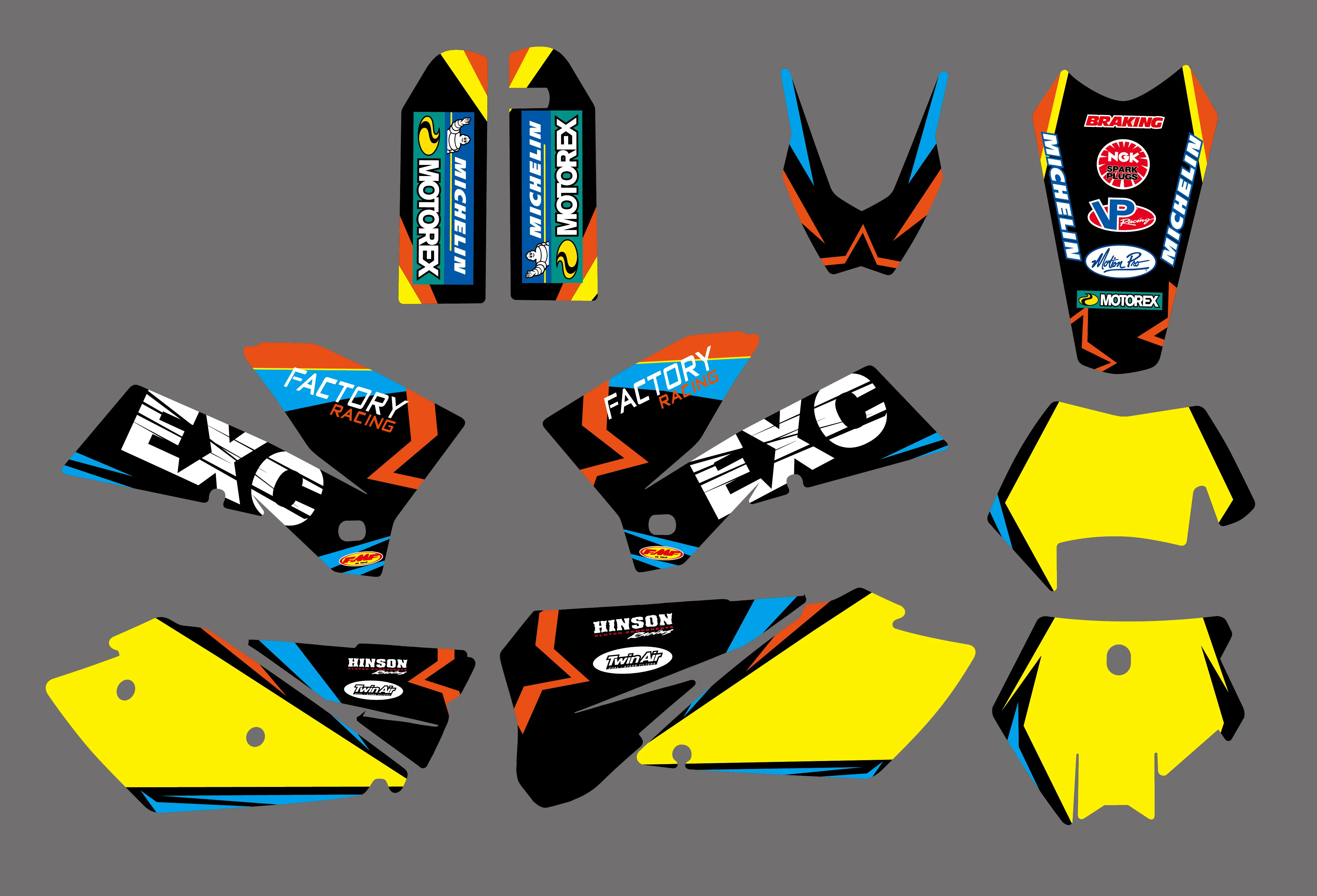 Наклейка с изображением мотоциклетной команды для KTM EXC 200 300 400 2005 05-06 250 05-07 MAX XC |