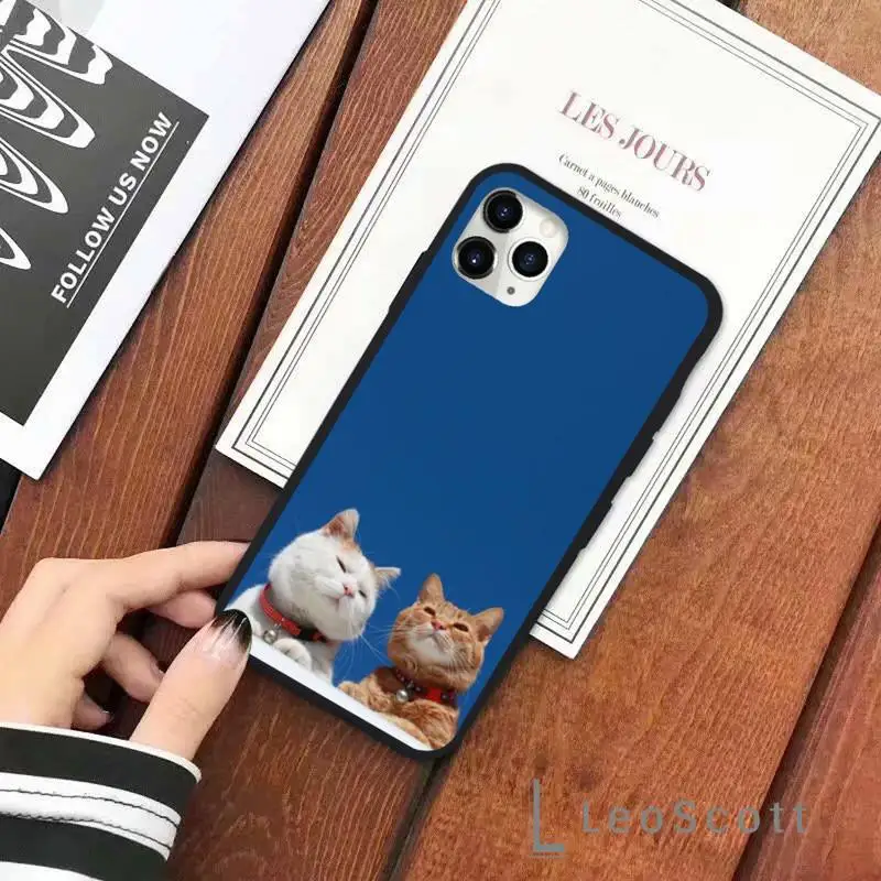 

cute cat Phone Case for iPhone 11 12 pro XS MAX 8 7 6 6S Plus X 5S SE 2020 XR Soft silicone