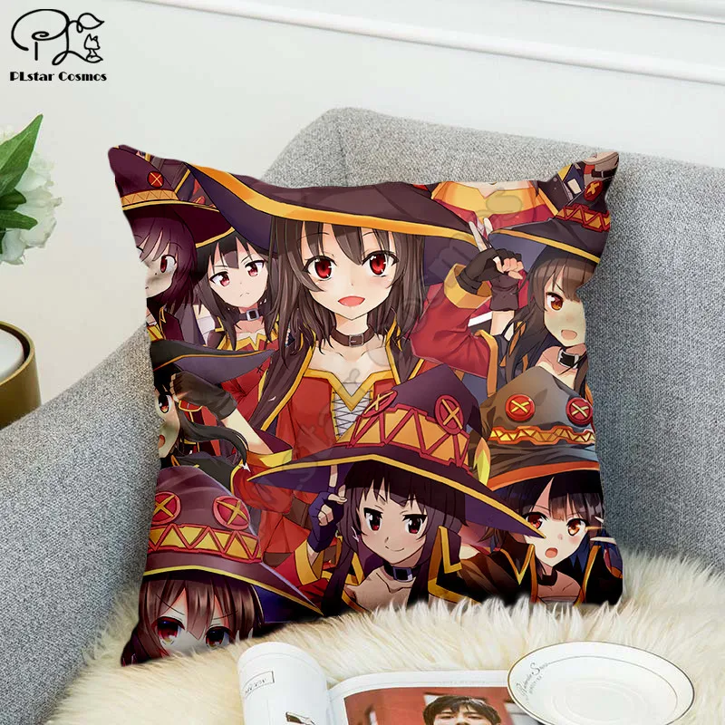 Декоративные наволочки kawaaii Megumin KonoSuba с 3D принтом из полиэстера для подушек