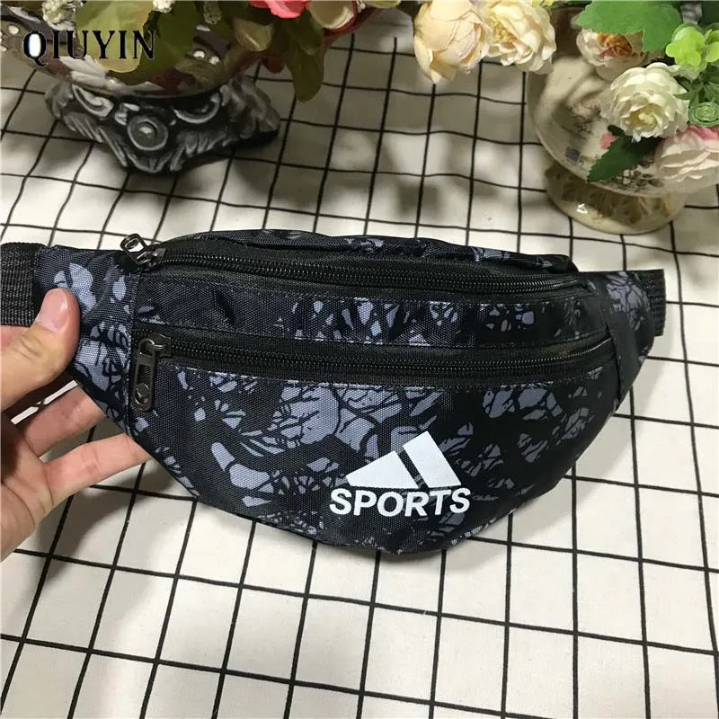 

Qiuyin Camouflaged Waist Bag Men's/male Waist Bag Nylon Oxford Cloth Tactical Belt Jogging Retro Fanny Pack Chest Hip Pack Zip