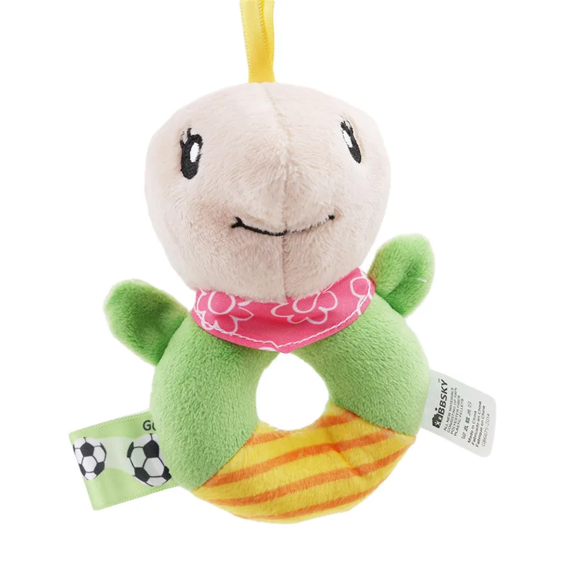 

2020 Baby Toys Plush Cute Baby Rattles Mobiles Cartoon Animal Hand Bell Rattle Soft Toddler Toy Learning Education Appease doll