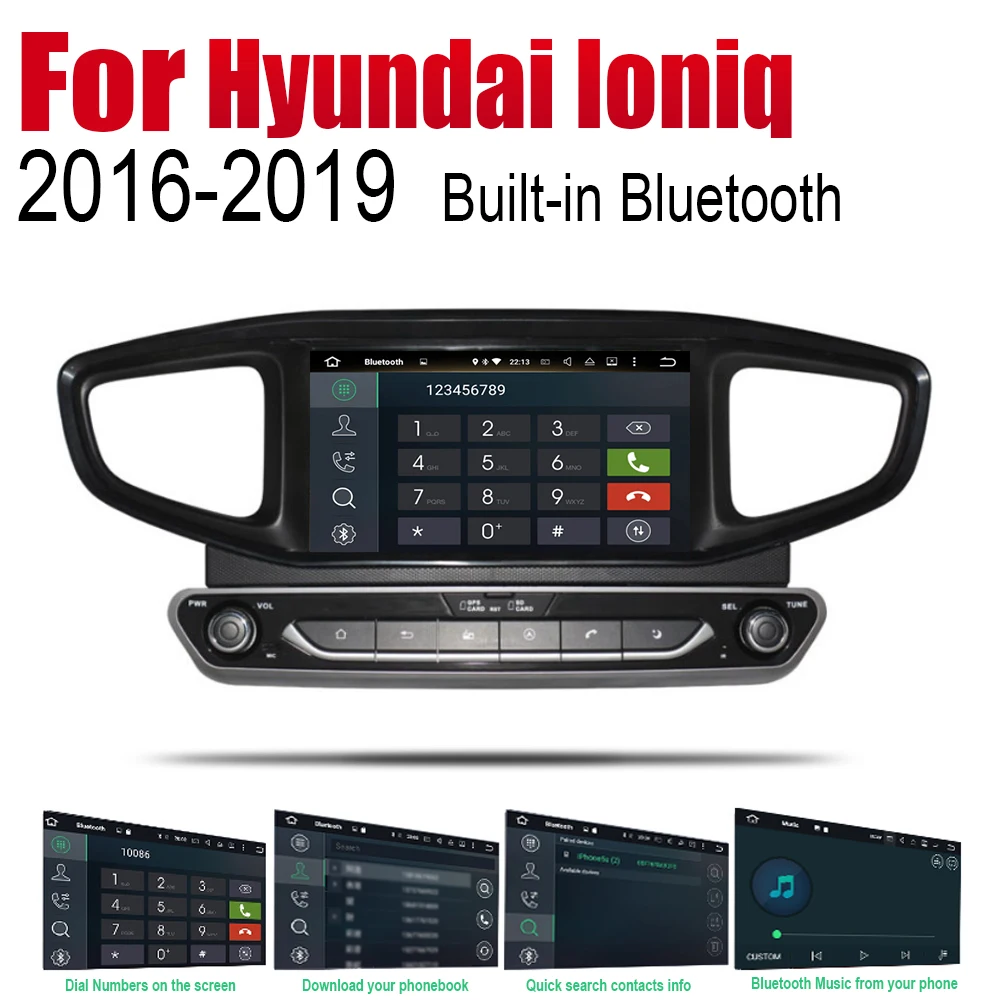 ZaiXi Android 2 Din Авто Радио для hyundai Ioniq Гибридный~ RHD автомобильный мультимедийный плеер gps навигационная система Радио стерео