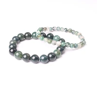 natural aquatic agate bracelet for women sports accessories green natural round agate hand string for girls party supplies