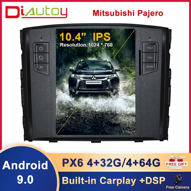 

Автомобильный мультимедийный плеер на Android 9,0, вертикальный экран 10,4 дюйма в стиле Tesla для MITSUBISHI PAJERO V97 2006- /Montero, радио, GPS-навигация DSP
