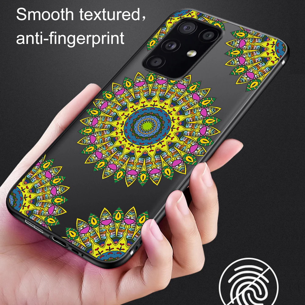 

Mandala For Samsung Galaxy S21 A51 S10 S20 S9 S8 Plus Ultra S10e A50 A71 A70 A20E A421S NOTE 20 10 9 8 Plus Soft TPU Phone Case