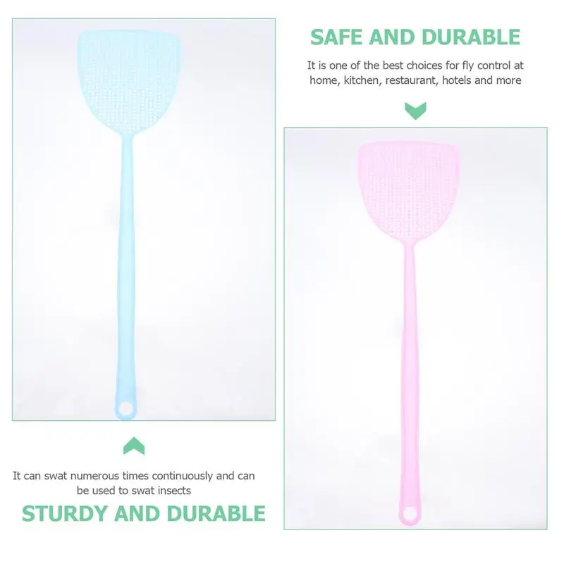 20Pcs Practical Fly Swatter Kitchen Hollow Swat Long Handle Mosquito Swatters | Party & Holiday DIY Decorations