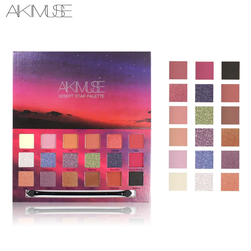 AIKIMUSE палитра теней для век 18 цветов блестки матовые перламутровые не легко