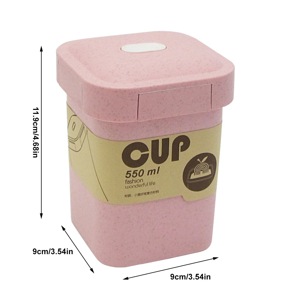 Портативная милая форма 550 мл зеркальная Пшеничная солома контейнер для