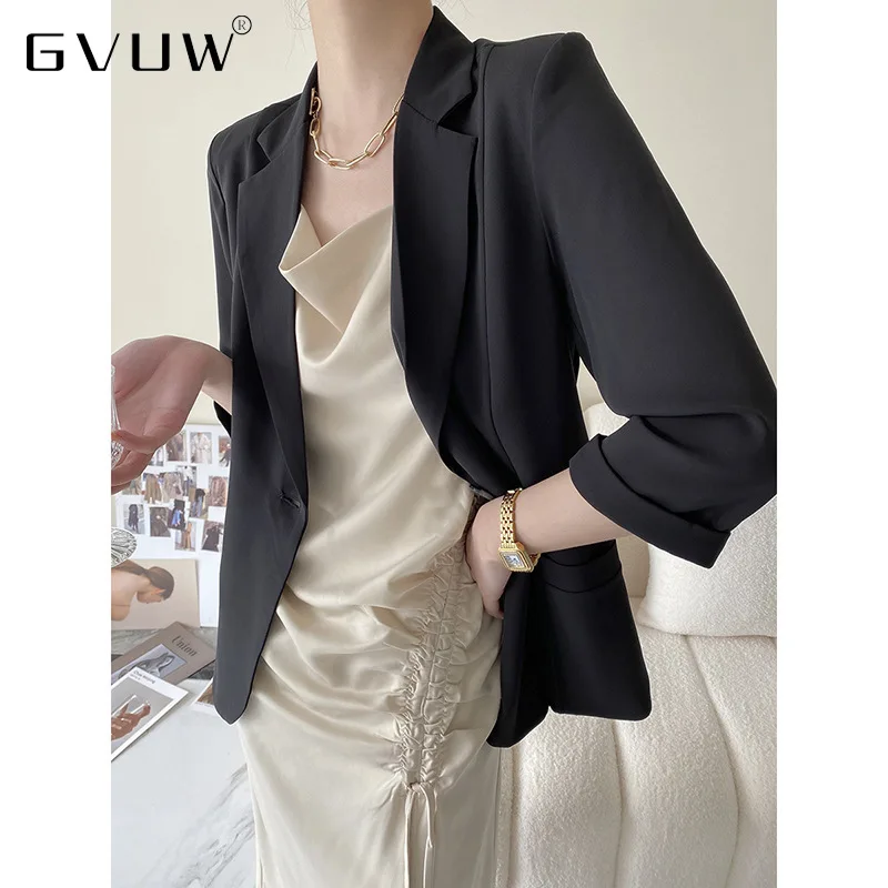 

GVUW Sinan Korean Suit Coat Women's 2021 Autumn Casual Sn0281 blazer set women wholesale clothes