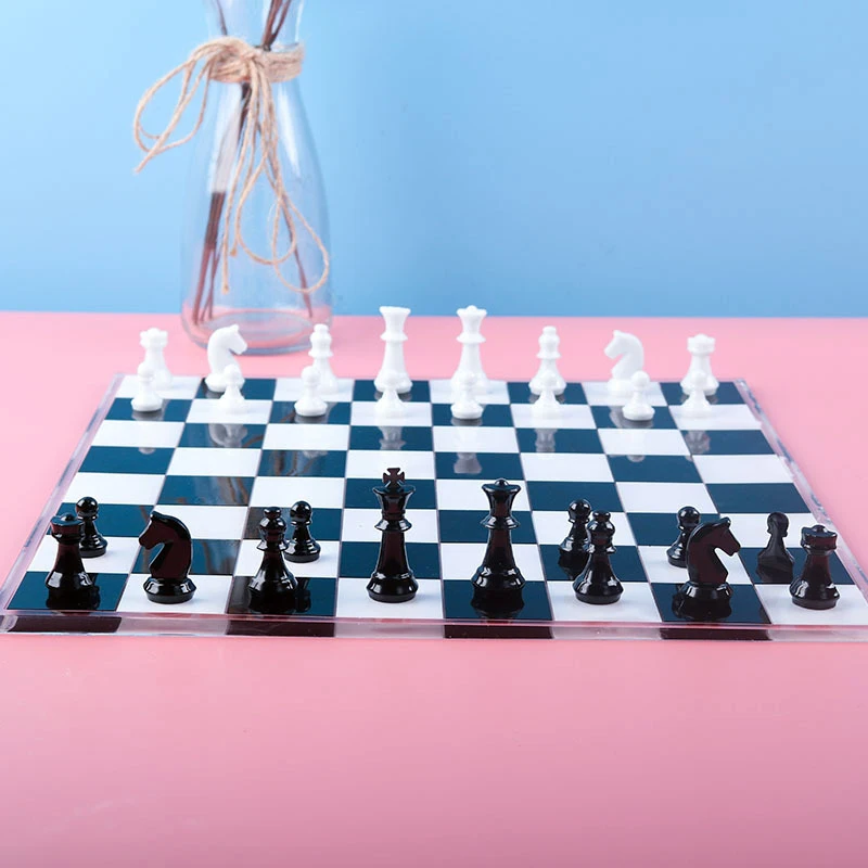 Международная Шахматная шахматная доска силиконовая форма Кристалл эпоксидная