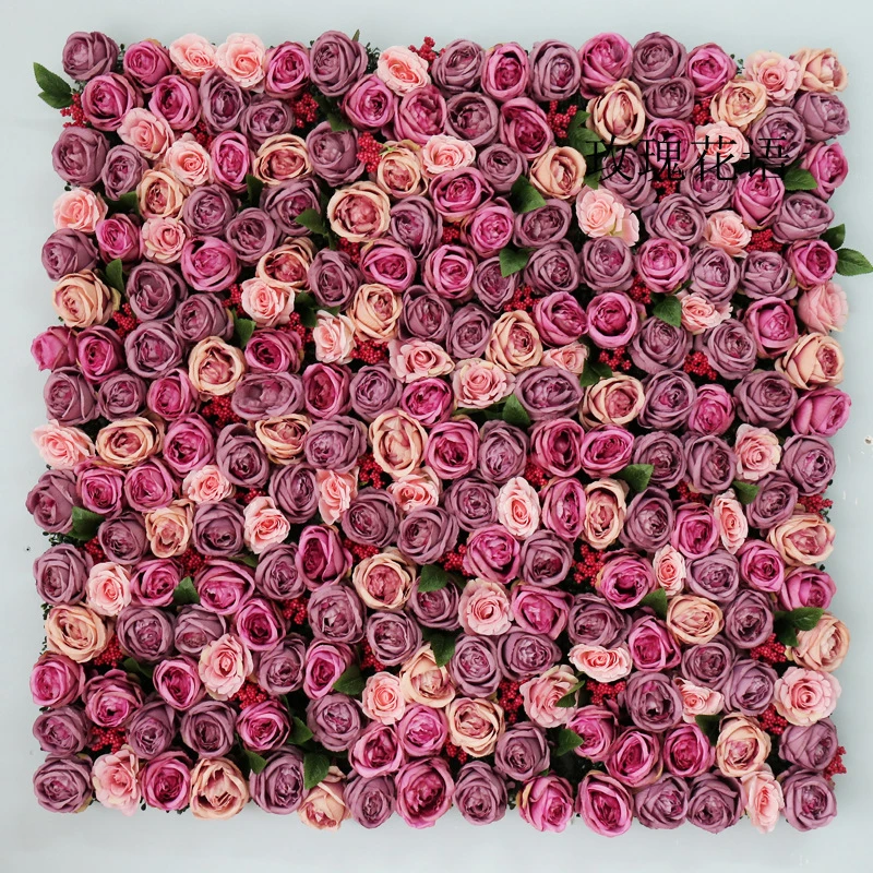 Full Rose Artificial Flower Wall Decor 24"x16" Flower Panel for Home Party Wedding Baby Shower Hair Customized 3D Plant Backdrop