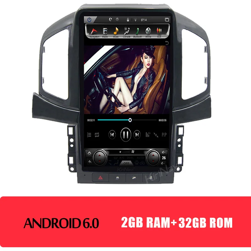 Android Car Radio KiriNavi вертикальный экран Tesla стиль 13," Android 8,1 автомобильный dvd-плеер gps навигация автомобильный Радио для Chevrolet Captiva 2013 - Цвет: Android Car Radio