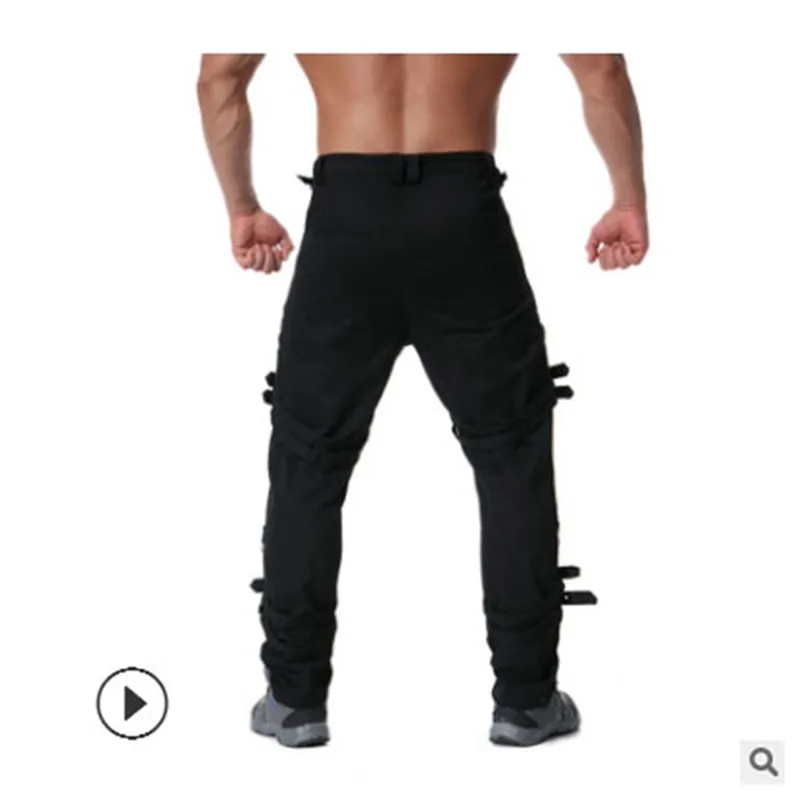 

2019 new trend men's clothing European and American young men's personality zipper decoration large size casual trousers