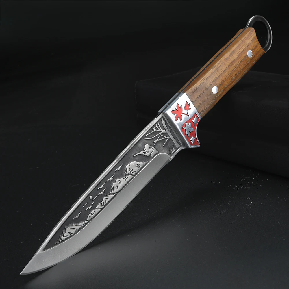 

Full Tang Outdoor Survival Knives Fixed Blade Knife Exquisite Pattern Camping Hunting Knife Straight Knives for Collection