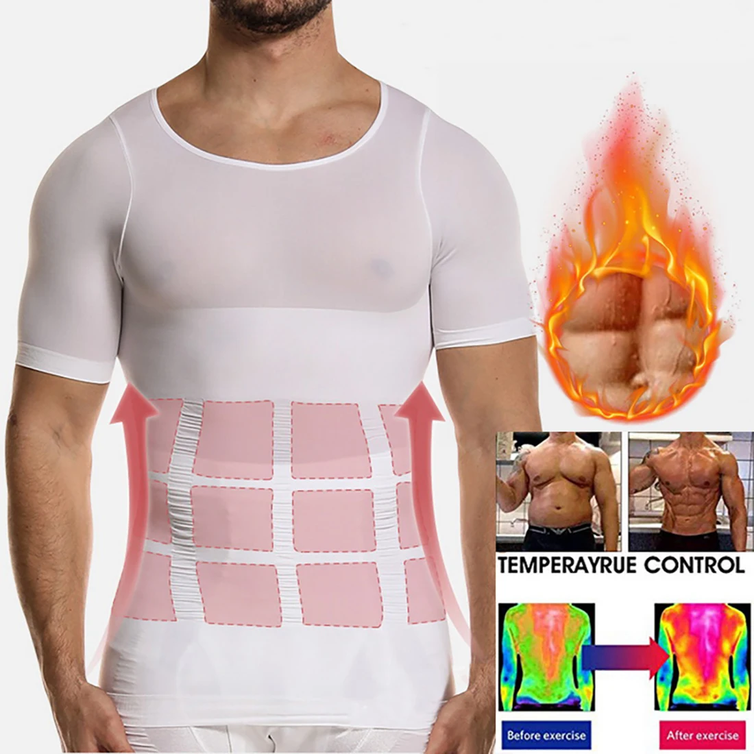 

Men's Slimming Shaper Posture Vest Male Belly Abdomen For Corrector Compression Body Building Fat Burn Chest Tummy Corset