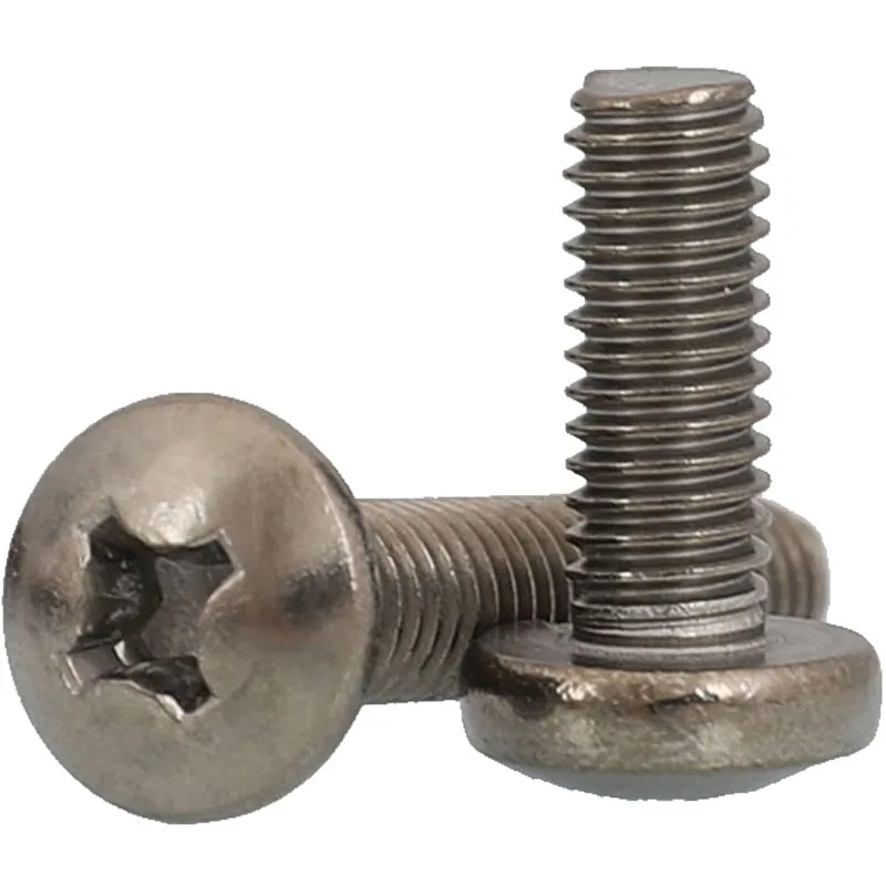 Крепежные винты с полукруглой головкой из чистого титана GR2 M1 M1.2 M1.4 M1.6 M2 M2.5 M3 -