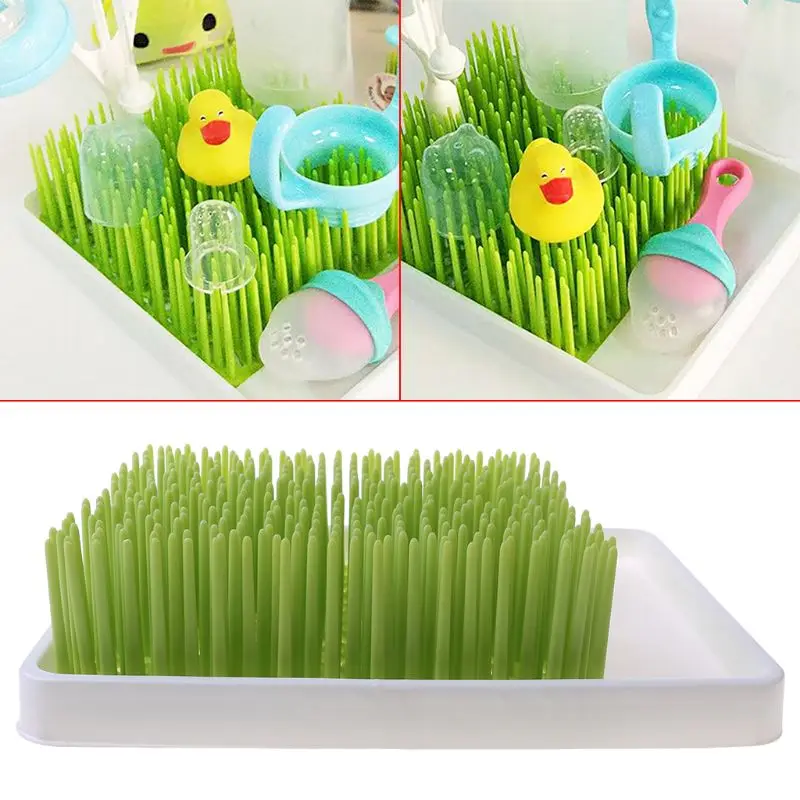 

Baby Bottle Countertop Drying Rack Creative Lawn Shape Utensils Drying Holder Drain Rack