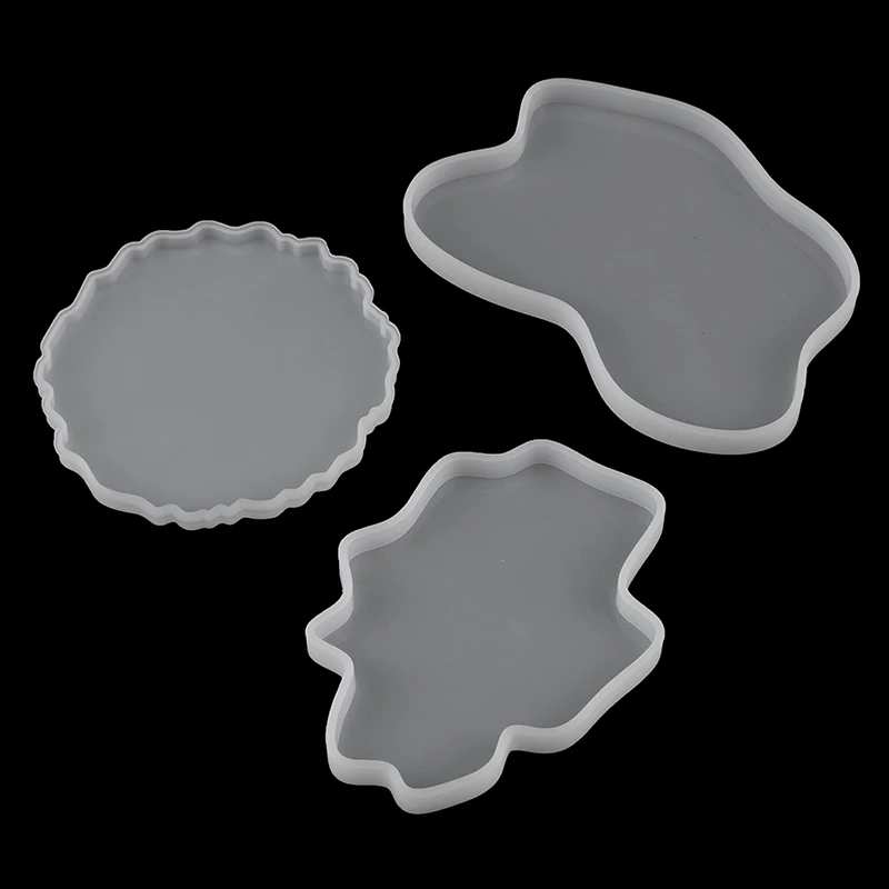 

1 шт. волнистые циновка чашки ручной работы силиконовые формы для эпоксидной смолы Coaster DIY наскальный подставки пресс-форм