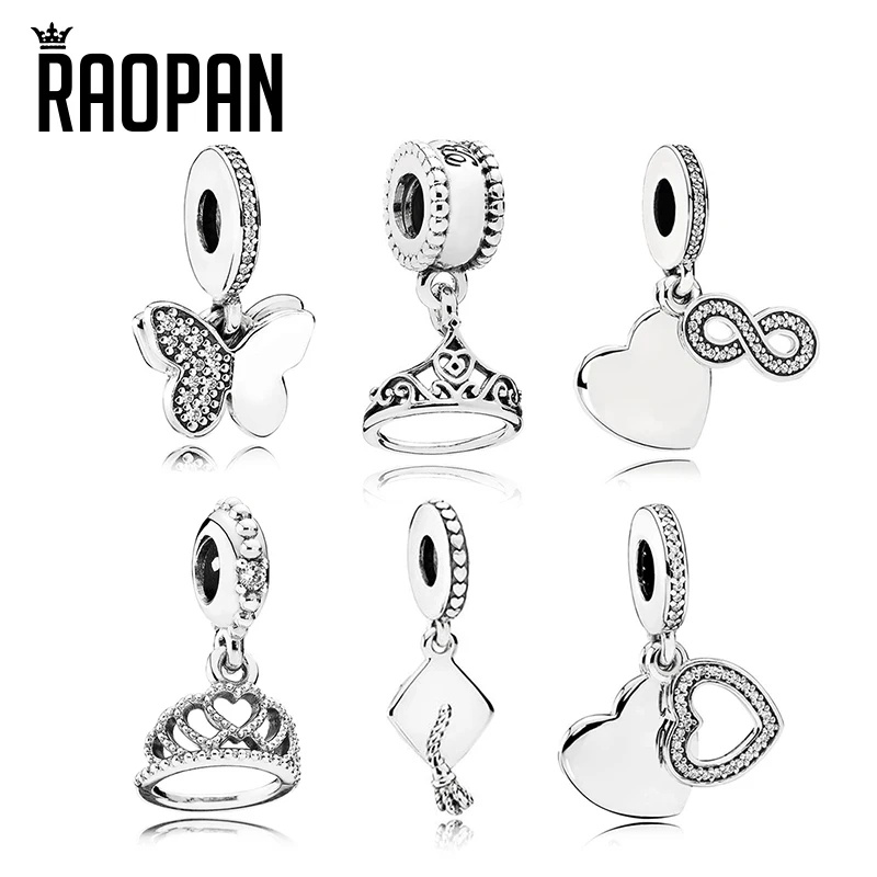 

Цельный Шарм-бабочка RAOPAN из серебра кулон друг пробы, 925 пробы