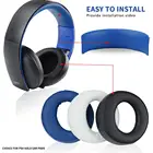 Сменные амбушюры для SONY PS3 PS4 Gold Wireless Stereo Headset CECHYA-0083(L + R)- Jet Black старая модель