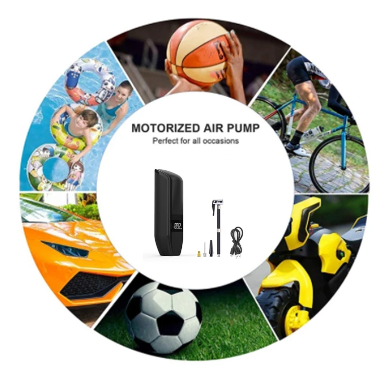 

Air Compressor Mini Inflator Electric Pump for Car Bike Tires150PSI 22 Cylinder Big ligent Digital Quick Air Pump