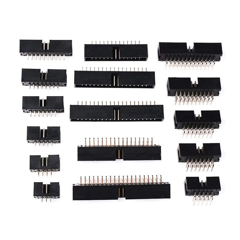 

10Pcs dip 6/10/20/26/34/40 PIN 2.54MM pitch MALE SOCKET straight idc box headers PCB CONNECTOR DOUBLE ROW 10P/20P/40P DC3 HEADER
