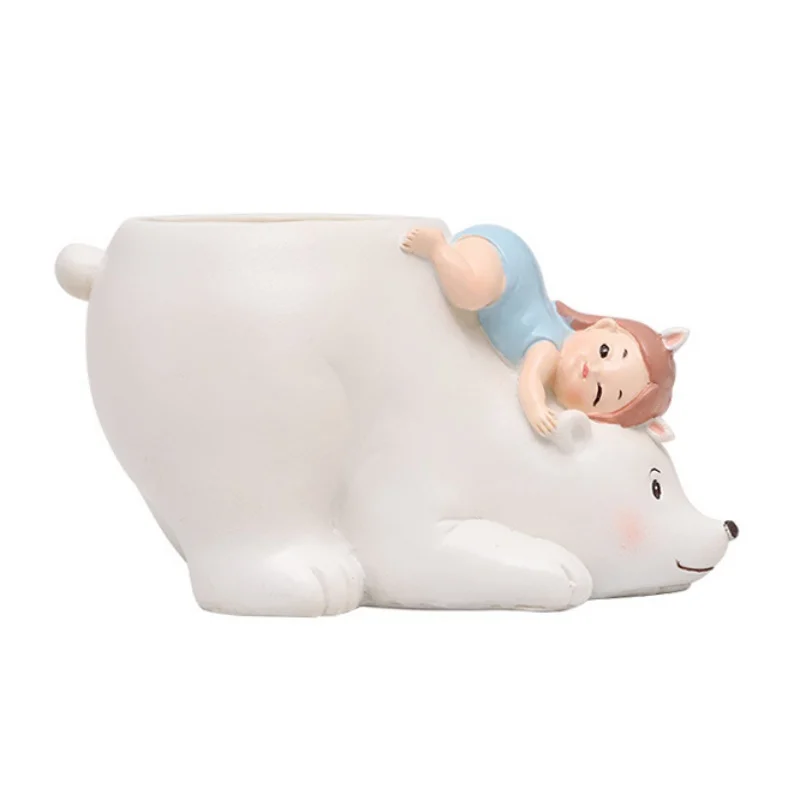 Горшок для бонсай животных цветочный горшок Смола ремесло сочные растения ваза