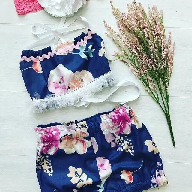 

2019 Fashion 3Pcs Infant Newborn Baby Girls Lemon Top T-Shirts Shorts Sunsuit Outfits Cloth