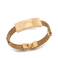 vintage charms bracelets fashion jewelry classic gold stainless steel bracelet chain link bangle charms