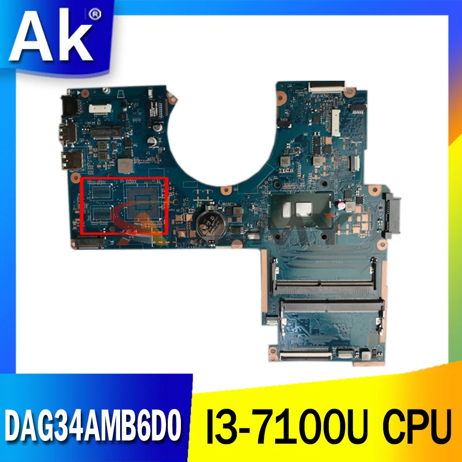 

Материнская плата Akemy 913603-601 913603-001G34A DAG34AMB6D0 для ноутбука HP Pavilion 15-AU 15T-AU