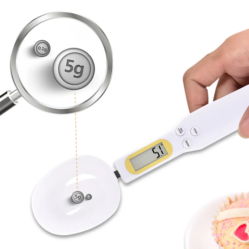 

0.1g/500g Portable LCD Digital Kitchen Scale Measuring Spoon Gram Electronic Spoon Weight Volumn Food Scale New High Quality