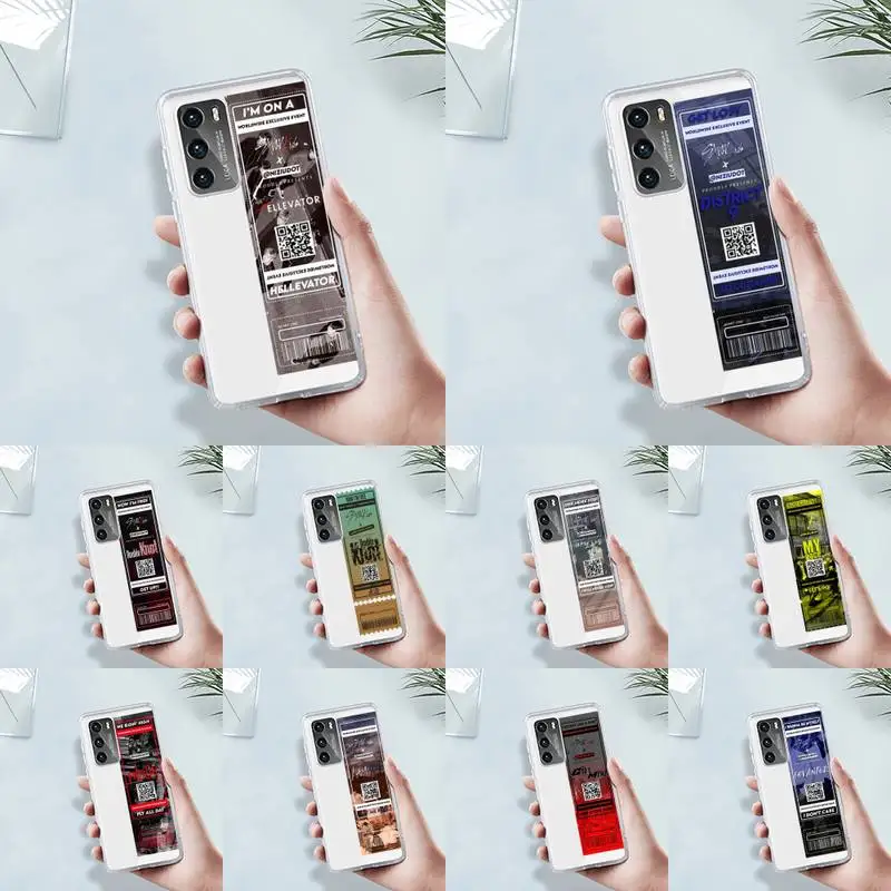 

Stray Kids Air tickets Design Phone Case Transparent For Huawei MATE P 40 30 20 10 pro plus lite X 5G Soft TPU Clear Mobile bags